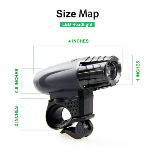 USB Rechargeable LED Bike Front Light