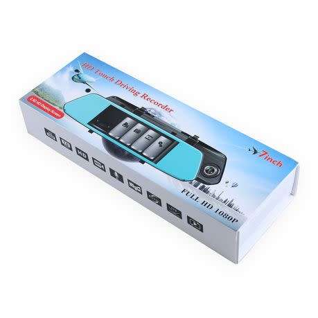 Full HD 1080P Dual Lens Mirror DashCam Rear View Car Camera
