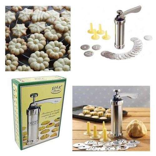 Biscuit Maker Stamp Stainless Steel Baking Cookie Press Pump Machine