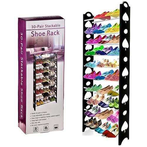 Stackable shoe rack 30 pairs