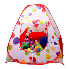 POP UP CHILDREN KIDS BABY PLAY TENT PLAYHOUSE SPOTTY INDOOR OUTDOOR BALL PIT RED
