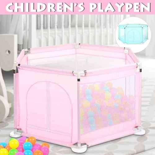 Baby Ball Pool Playpen for Kids, Playard Indoor Child Safety Fence with 50 Balls
