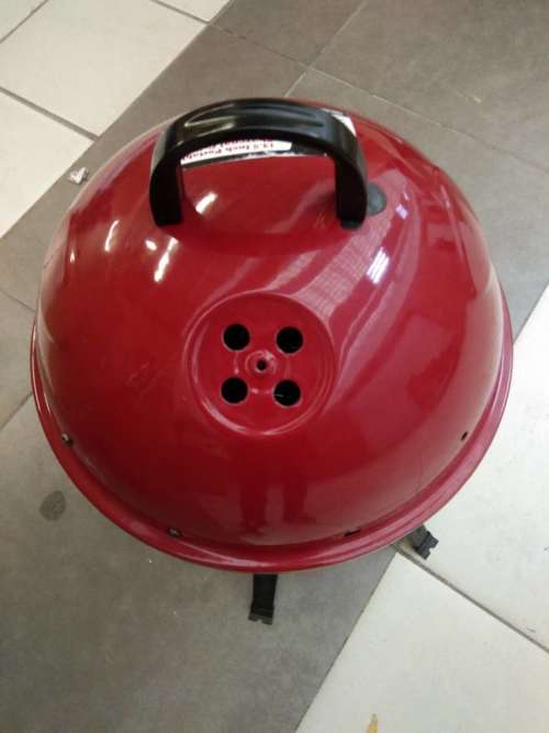 Portable Charcoal Grill, 14-Inch, Red
