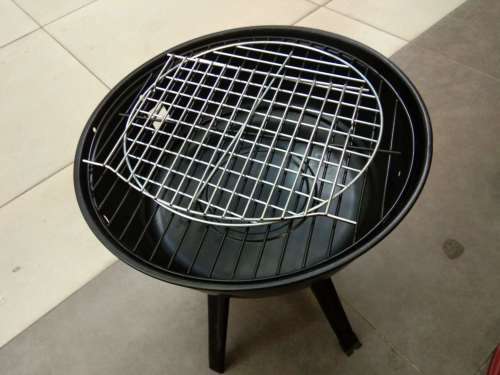 Portable Charcoal Grill, 14-Inch, Red