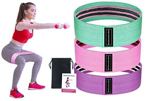 Set of 3 Hip Resistance Bands for Legs and Butt