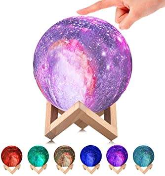 3D Print Galaxy Moon Lamp 16 Colors