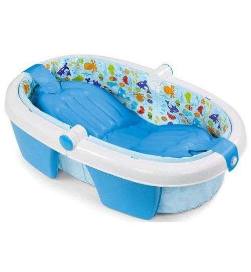 Foldaway Baby Bath blue-pink