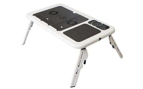 E-Table Portable Laptop Stand with 2 USB Cooling Fans