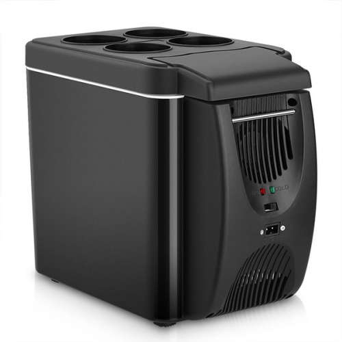 6L 12V Portable Car Electric Refrigerator Cooler Box-BLD-06A - Black