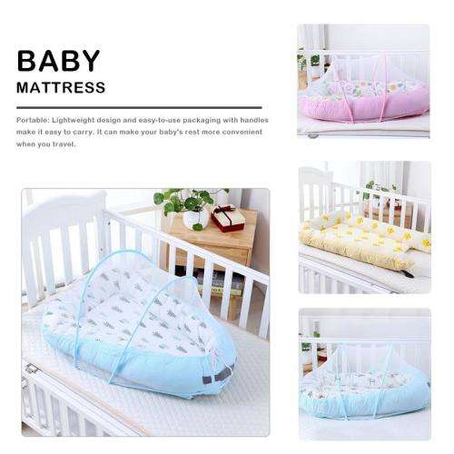 Baby Sleeping Bed with Mosquito Net - Blue