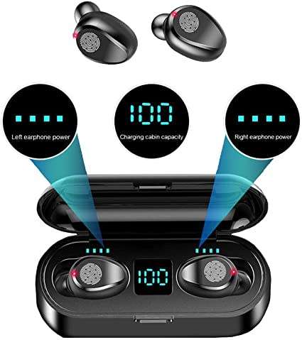 F9 TWS V5.0 Touch Control Binaural Wireless Bluetooth Headset with Charging Case and Digital Display