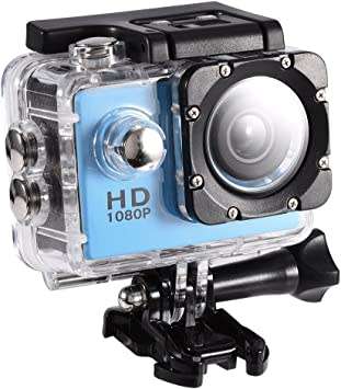 Waterproof HD Sports Camera 1080P - Blue