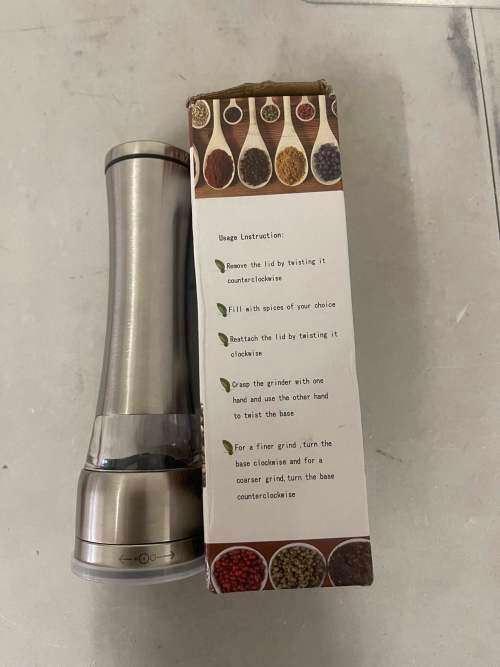 Houseware stainless steel pepper mill