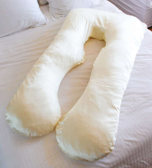 U-Shaped Full Body Pregnancy Pillow - White