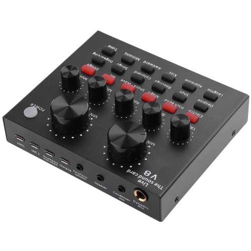 Sound Card for Smart Devices PC Live Sound - Black