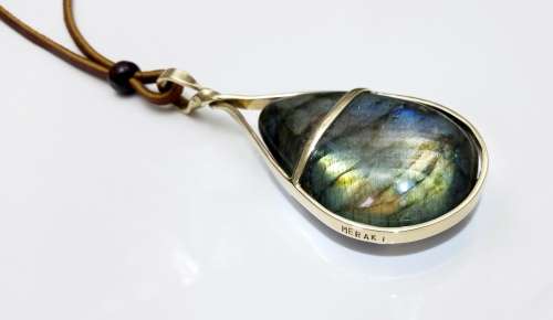 Large Labradorite Hand-forged Necklace