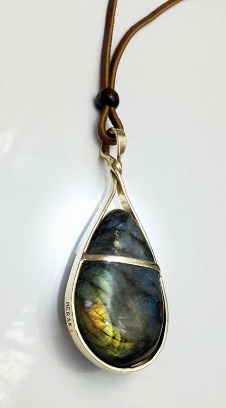 Large Labradorite Hand-forged Necklace
