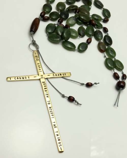 Natural Jade Serenity Prayer Rosary