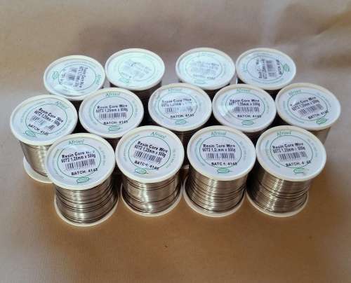 Lot of 13 rolls Afrisol 1.25mm 500g resin core solder