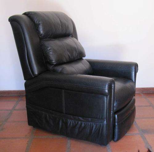 Four Black all Leather Recliner Chairs