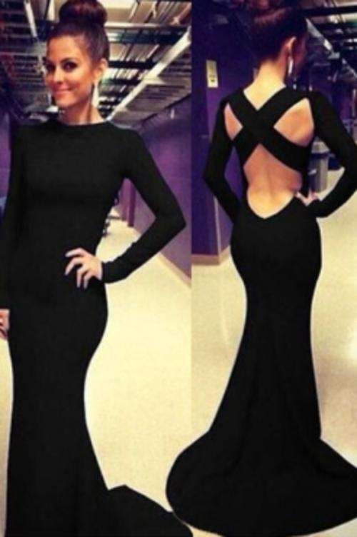 CrissCross Back Long Sleeve Dress Small