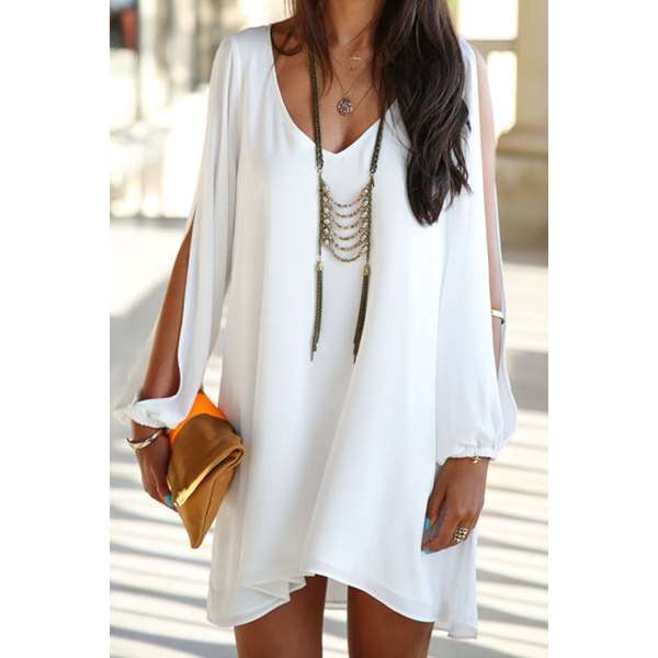 Chiffon White Dress