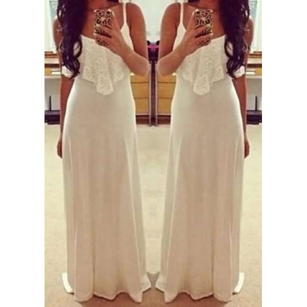 Alluring Spaghetti Strap Maxi Dress
