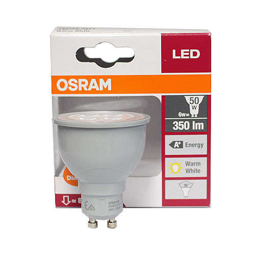 OSRAM 6W GU10 DOWNLIGHT BULBS (warm white)