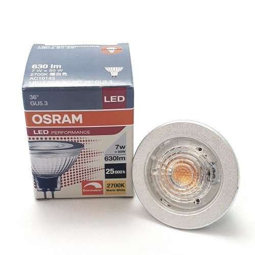 OSRAM LED Performance MR16 50 3000K 12V GU5.3 Dimmable Bulb