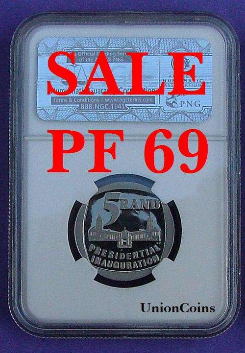 PROOF 69 !! 1994 MANDELA ULTRA CAMEO INAUGURATION R5  !! PF69 !! ULTRA SCARCE !! CRAZY START @ R1 !!