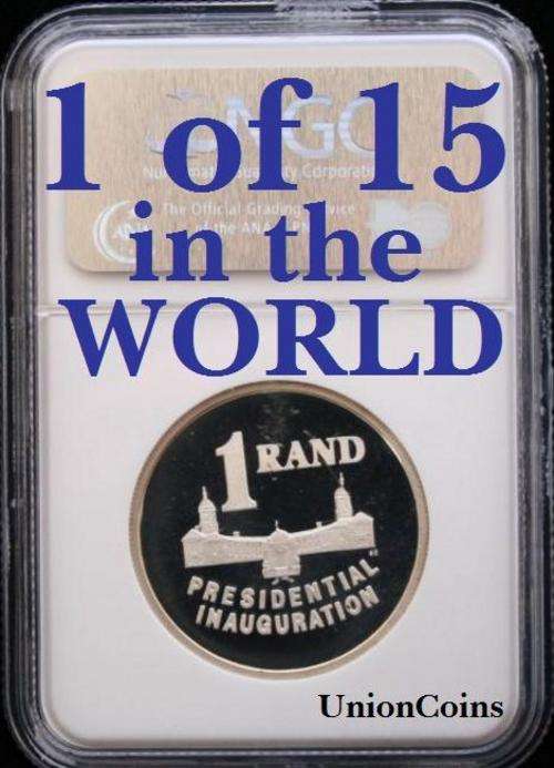 1994 MANDELA PF66 ULTRA CAMEO INAUGURATION R1 NGC ! ULTRA SCARCE ! CRAZY START@R1 !! 1OF15 GRADED !!
