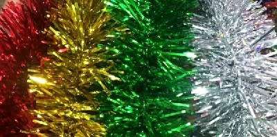 CHRISTMAS TINSEL 2M ASSORTED