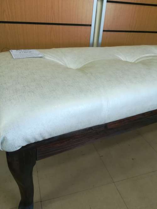 Pearl Leather Ottoman