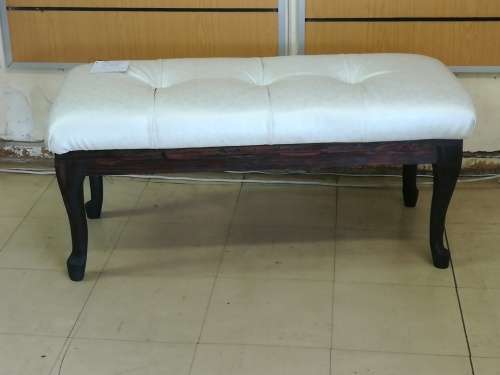 Pearl Leather Ottoman