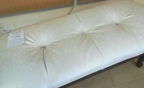 Pearl Leather Ottoman
