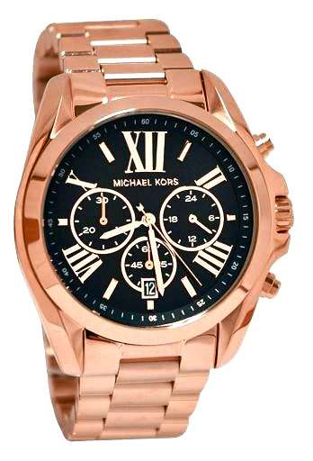New Ladies Michael Kors Bradshaw Rose-Gold Tone Chronograph Watch