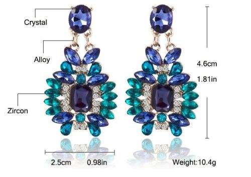 Bohemian Colorful Big Drop Earring