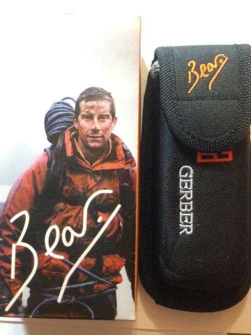 **WOW**A BEAUTIFUL BEAR GRYLLS FOLDING SHEATH KNIFE WITH POUCH