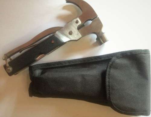 LAST ONE HAMMER MULTI TOOL IMPERVIOUS DURABLE BLACK INLAY WITH POUCH