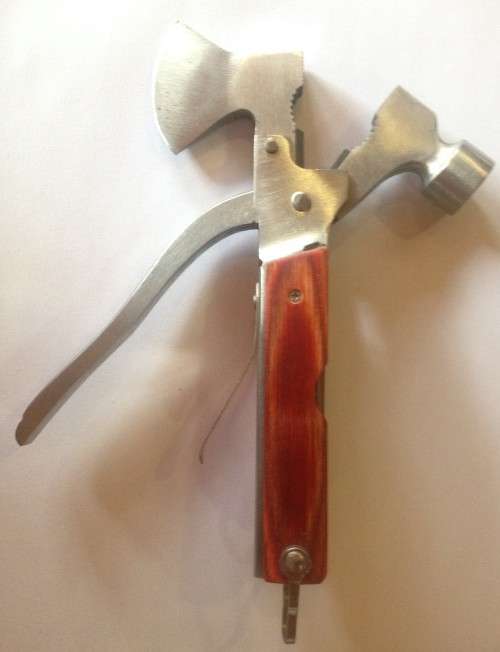 **LAST ONE**HAMMER MULTI TOOL WOODEN INLAY WITH POUCH