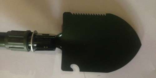 COMPACT SURVIVAL / CAMPING FOLDING SPADE - Shovel, Dibble Pick, Saw, Bottle Opener