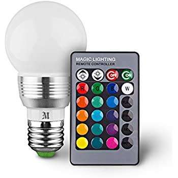 SUPERNIGHT 3W E27/B22 RGB Multi-color LED Light Bulb Changing Lamp IR Remote Control Bars