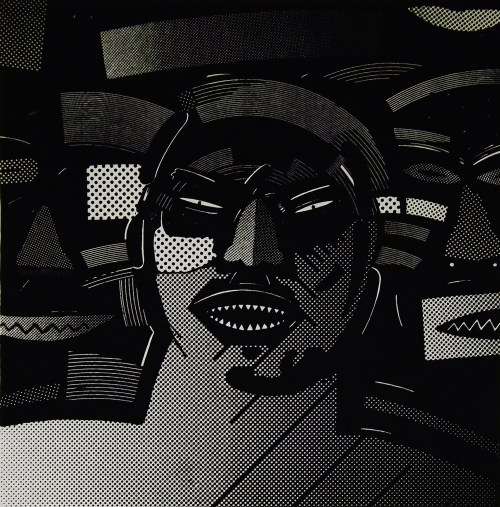 Norman Catherine. MASKS Hand printed silkscreen. Signed in pencil.