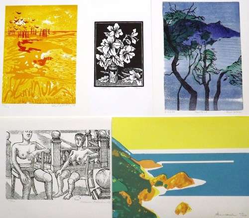 Gregoire  Boonzaier, A. Goldin, U.Shwanecke, Schimmel, Podlashuc. Signed.