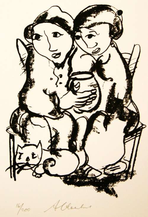 Frans Claerhout. STOEP. Hand printed silkscreen. Pencil signed and numbered. A4.