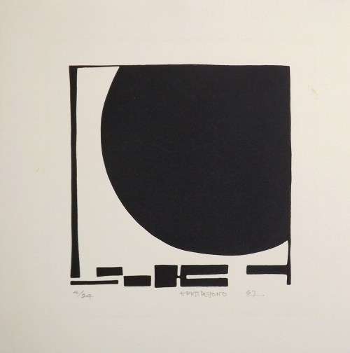 Ernst de Jong. Hand printed silkscreen 1967. Pencil signed and numbered.