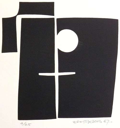 Ernst de Jong. Hand printed silkscreen 1967. Pencil signed and numbered.
