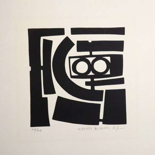 Ernst de Jong. Hand printed silkscreen 1967. Pencil signed and numbered.