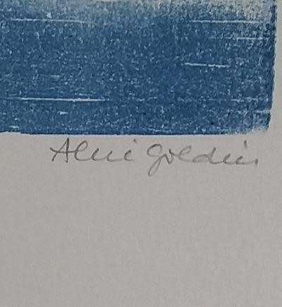 Alice Goldin. CAPE POINT. Hand printed woodcut. Signed.