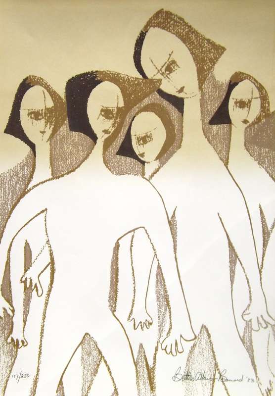 BETTIE CILLIERS-BARNARD. A3. Hand Printed silkscreen. Limited edition. Signed